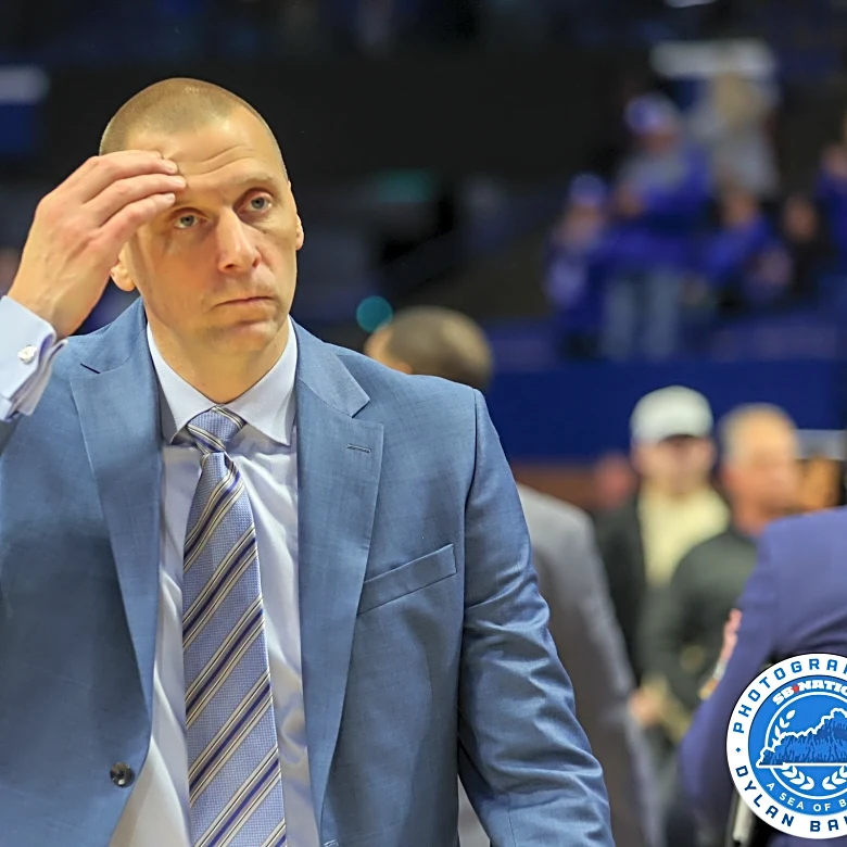 Mark Pope was fired up during Kentucky’s win over NC Central