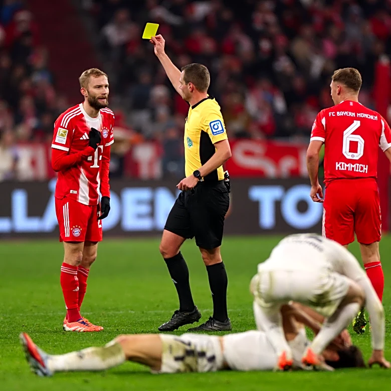 Konrad Laimer yellow vs. Mainz means he’s done for 2025 for Bayern Munich