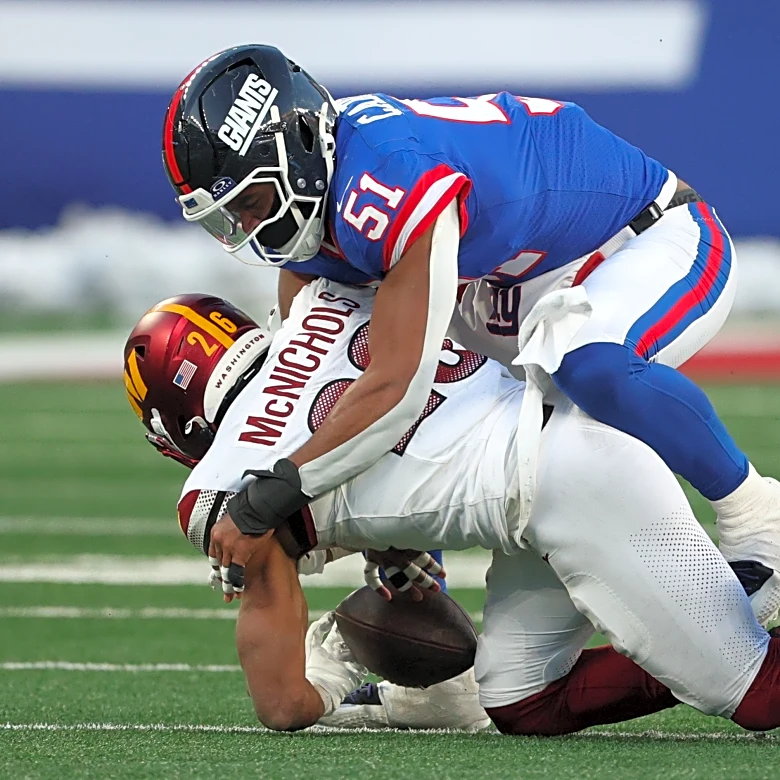 PFF grades and snap counts for the Giants’ loss to the Commanders