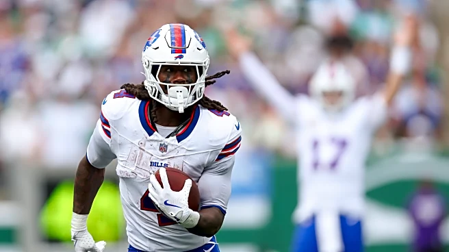 James Cook challenging Jonathan Taylor for 2025 NFL rushing yards title