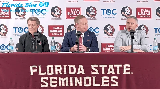 “We’re excited about the direction of our program:” Athletic director Michael Alford, head coach Mike Norvell and GM of player personnel John Garre...