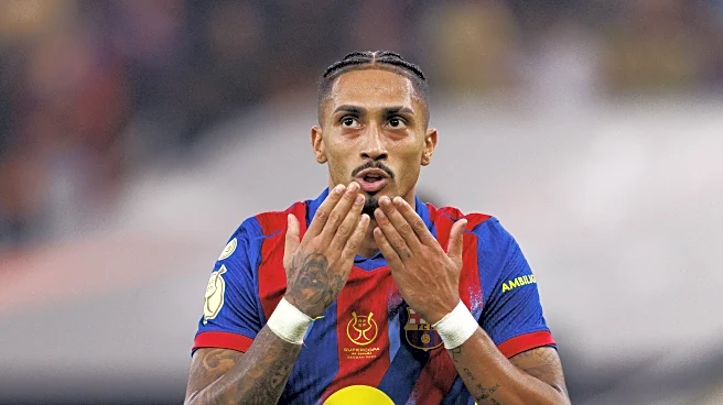 WATCH: Raphinha gets emotional and shares moment with Hansi Flick after Barcelona win Super Sup