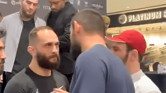 Video: Khamzat Chimaev confronts fighter after near brawl with teammate