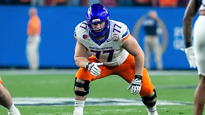 Hear from Las Vegas Raiders 2026 NFL draft prospect Boise State offensive lineman Kage Casey at Senior Bowl