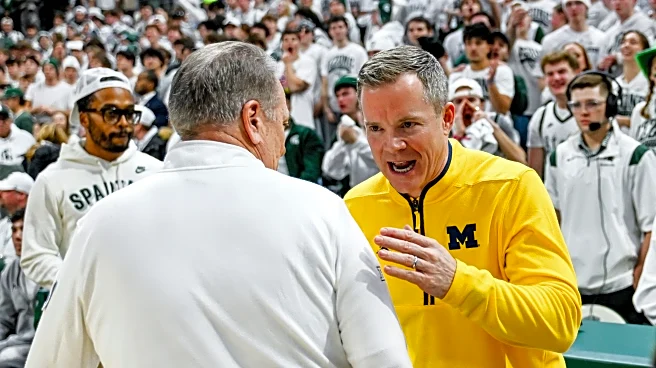 UM’s Dusty May, MSU’s Tom Izzo trade quotes after fierce rivalry game matchup