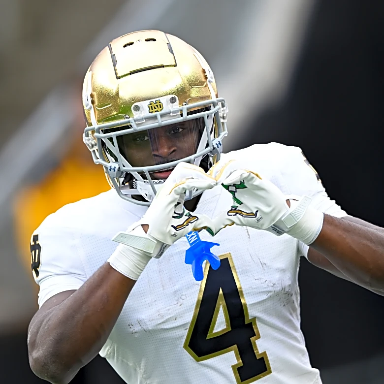 Jeremiyah Love talks about teams trying to get him to leave Notre Dame