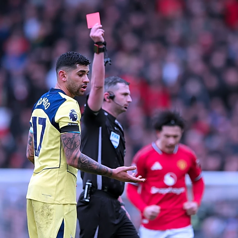 Manchester United 2-0 Tottenham: Romero red sinks Spurs at Old Trafford