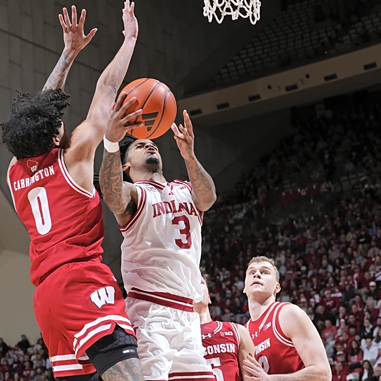 Lamar Wilkerson’s drawn foul leads Indiana past Wisconsin in overtime