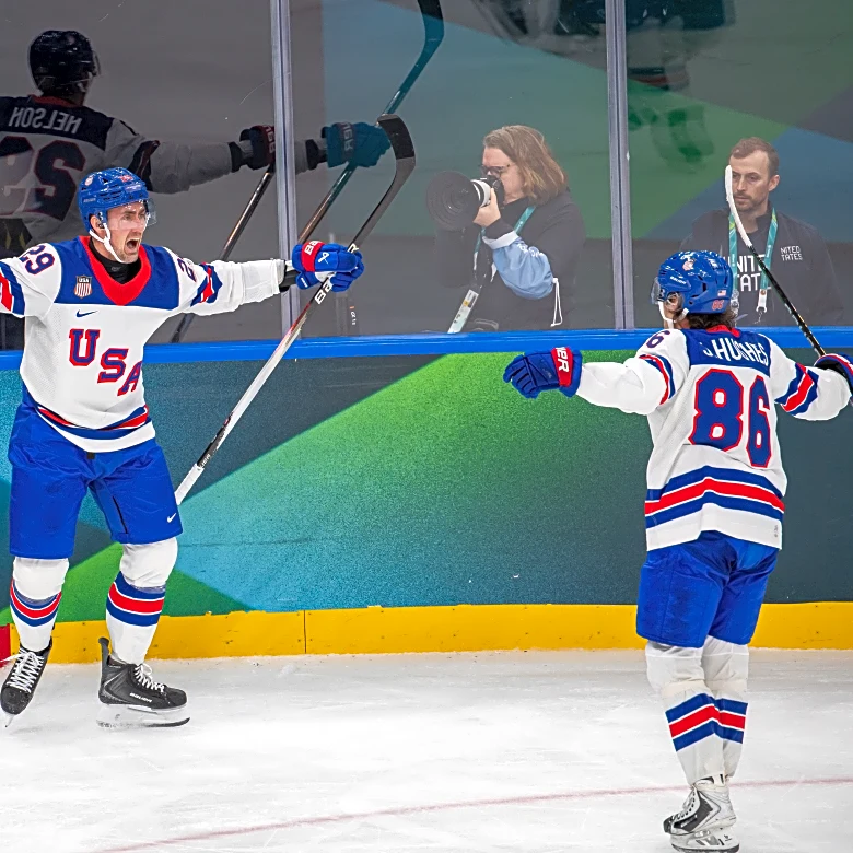 Brock Nelson’s two goals lead Team USA to 5-1 victory over Latvia