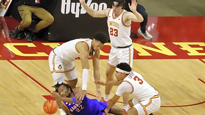 No. 5 Iowa State smothers No. 9 Kansas, 74-56