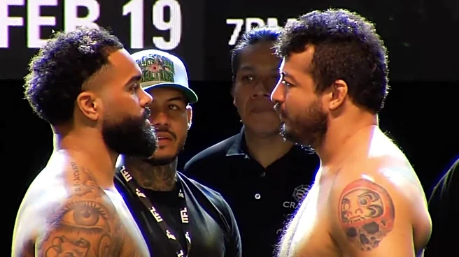 Face off! Gable Steveson stares down Hugo Lezama ahead of his third MMA fight | MFL 3