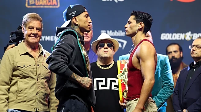 Face off! Mario Barrios sizes up Ryan Garcia in Las Vegas ahead of WBC title fight | Video