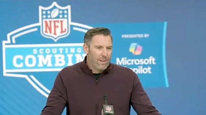 Adam Peters Speaks at the NFL Scouting Combine