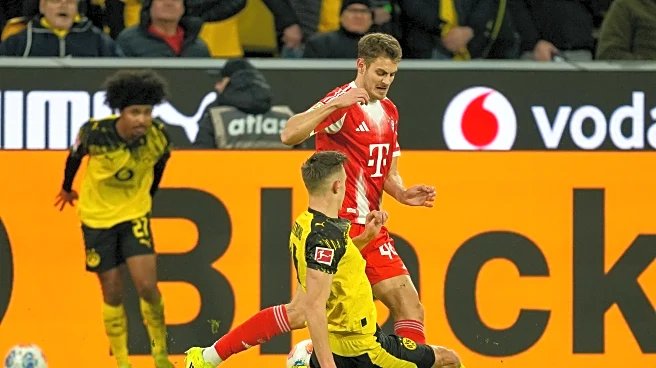 Josip Stanišić fumes over Nico Schlotterbeck tackle during Bayern Munich 3-2 win over Borussia Dortmund