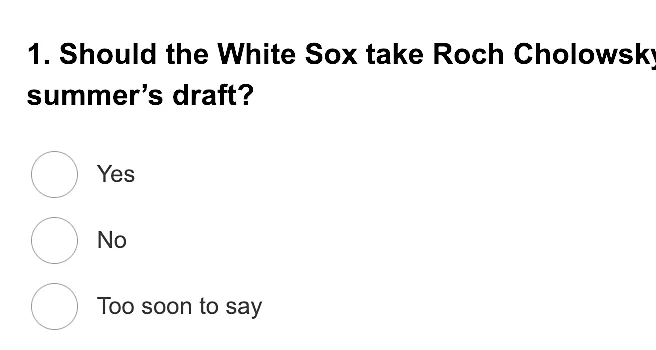 White Sox Reacts: Cholowsky, or no?