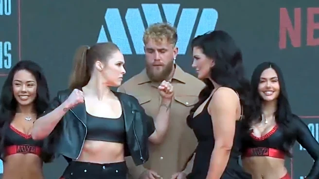 Staredowns! Gina Carano smirks off smaller Ronda Rousey, Francis Ngannou towers over Phillipe Lins