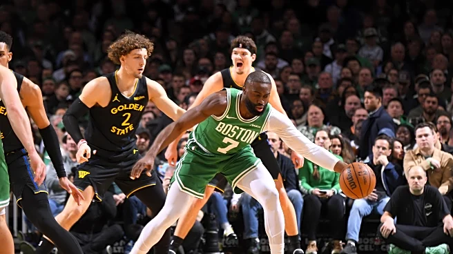 Jaylen Brown and Jason Tatum lead Celtics to blowout over shorthanded Warriors