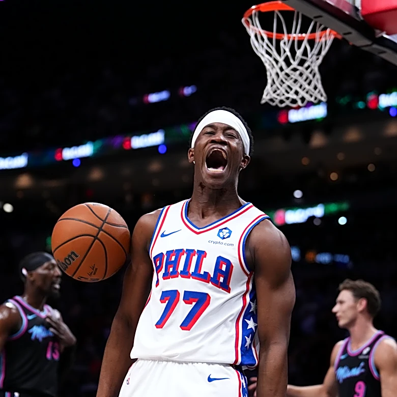 VJ Edgecombe named March’s Eastern Conference Rookie of the Month