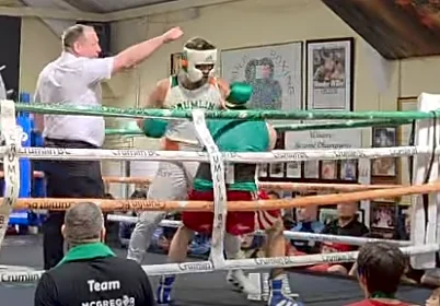 Video: Conor McGregor scores pair of standing 8 counts in surprise exhibition boxing match