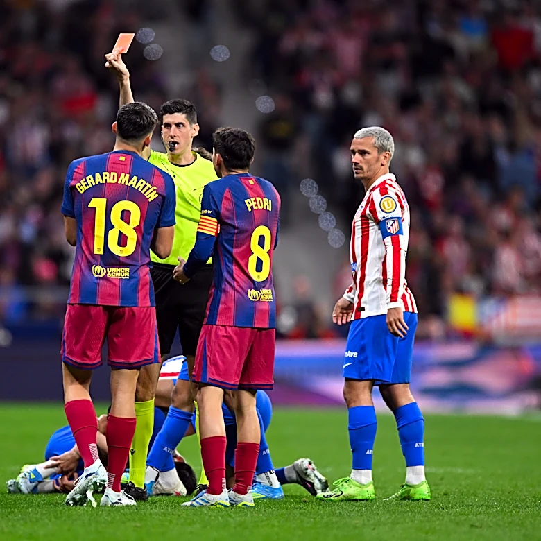 Why did VAR overturn Gerard Martin’s red card for Barcelona vs Atletico?