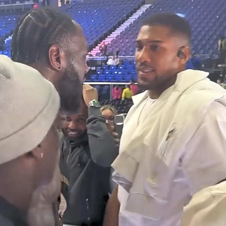 Finally?! Deontay Wilder confronts Anthony Joshua after Chisora win — ‘Let’s do it’ | Video