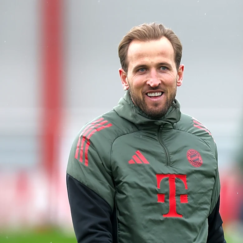 All clear? Harry Kane trains with Bayern Munich