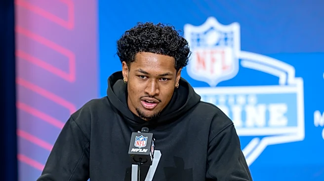 San Diego State cornerback Chris Johnson meets with Bengals