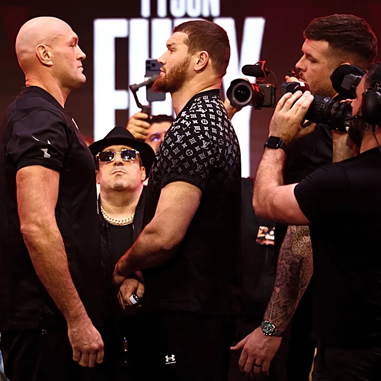 Face off! Fury vs. Makhmudov, Benn vs. Prograis staredown video, weigh ins results
