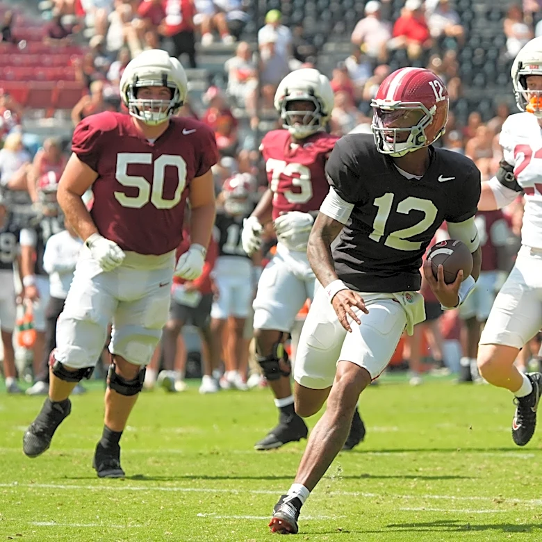 Keelon Russell, Cederian Morgan steal the show at A-Day