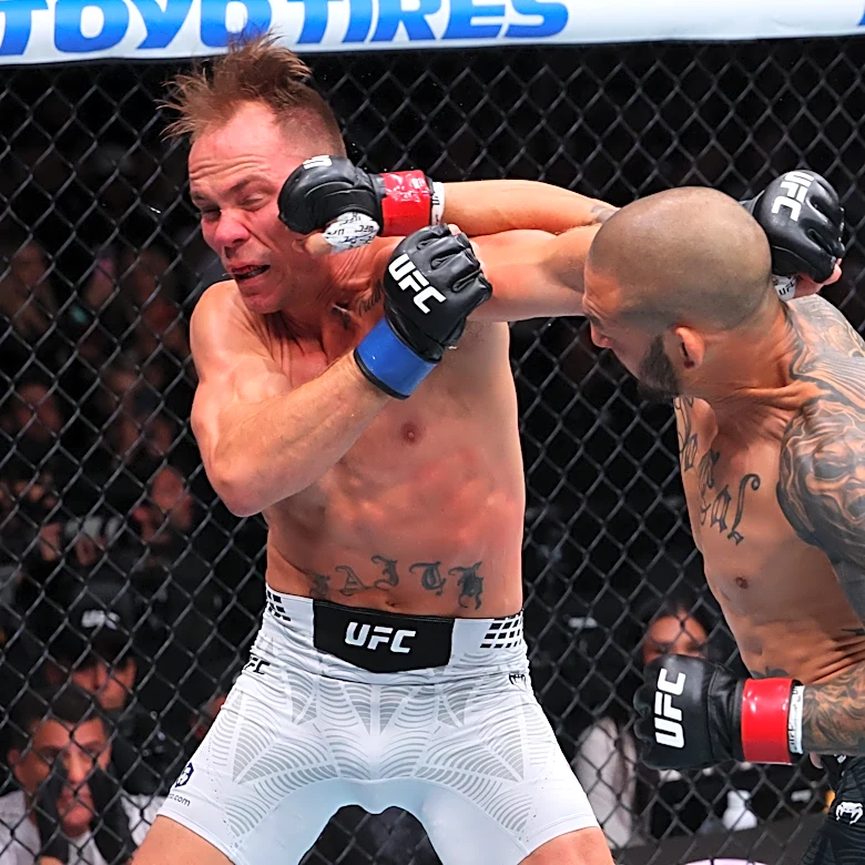 UFC 327 video: Cub Swanson demolishes Nate Landwehr with multiple knockdowns in retirement fight