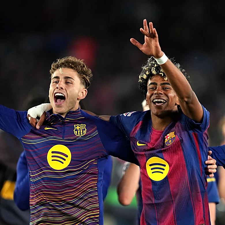 Lamine Yamal, Fermin Lopez and Barcelona stars in good spirits as Catalans land in Madrid for crunch Champions League match