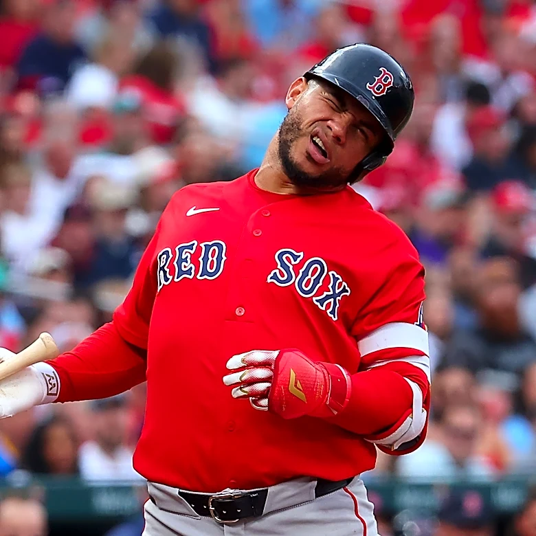 Red Sox first baseman Willson Contreras leads the league in HBP
