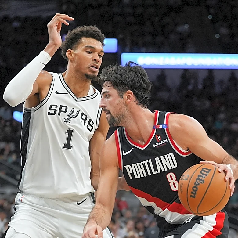 The Spurs will face the Portland Trail Blazers in Round 1 of the 2026 NBA Playoffs