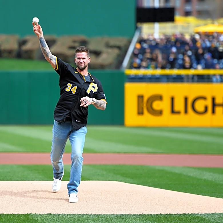“Batman” returns to throw out first pitch at Friday’s Pirates game