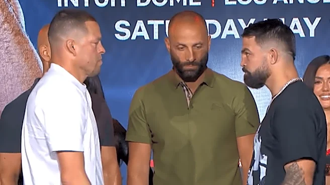 Nate Diaz and Mike Perry face off for the first time at MVP MMA press conference