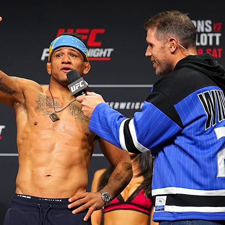 Gilbert Burns draws boos from Canadian crowd at UFC Winnipeg faceoff: ‘I’m going to smash your boy’