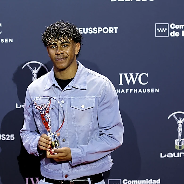 ‘I hope to be able to follow in his footsteps’ – Lamine Yamal talks Lionel Messi after being crowned Laureus Young Sportsman of the Year