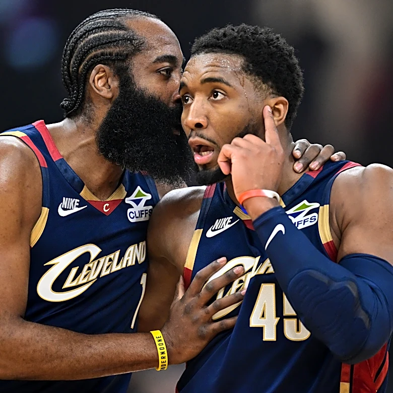 Donovan Mitchell and James Harden lead Cavs to 115-105 Game 2 win to grab 2-0 lead over Raptors