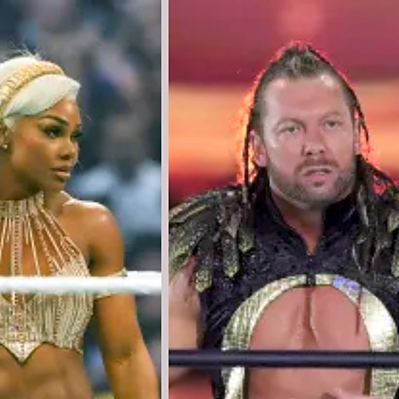 Kenny Omega reacts to Jade Cargill using his finisher at WrestleMania