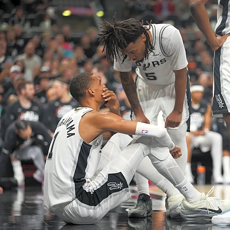 Victor Wembanyama exits Game 2 vs. Trail Blazers with concussion