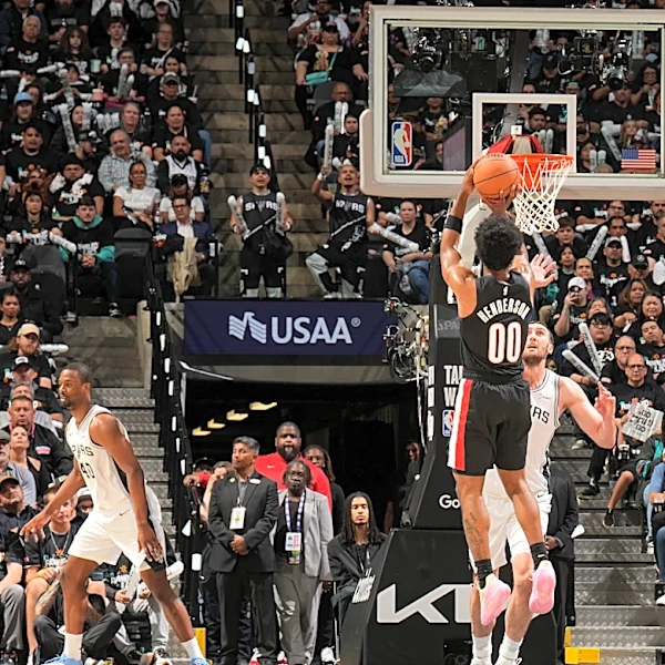 Scoot Stars, Wembanyama Goes Down as Blazers Win Game 2 Thriller