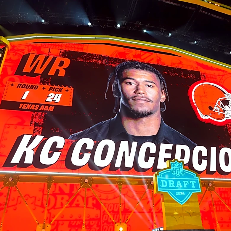Browns draft results 2026: KC Concepcion, WR, Texas A&M stats, awards, and scouting report