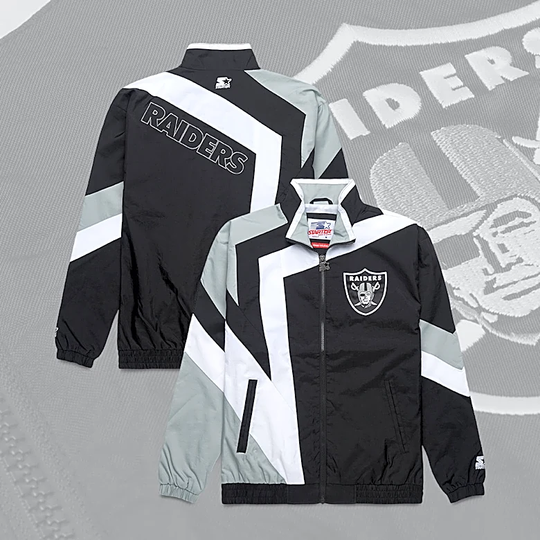New Las Vegas Raiders windbreakers to celebrate 2026 NFL draft!