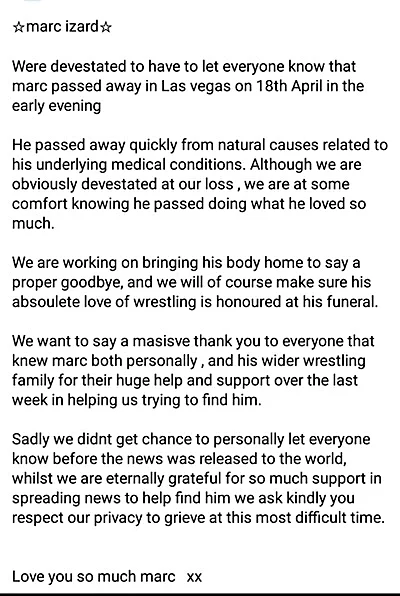 Wrestling fan who went missing at WrestleMania 42 has been found dead