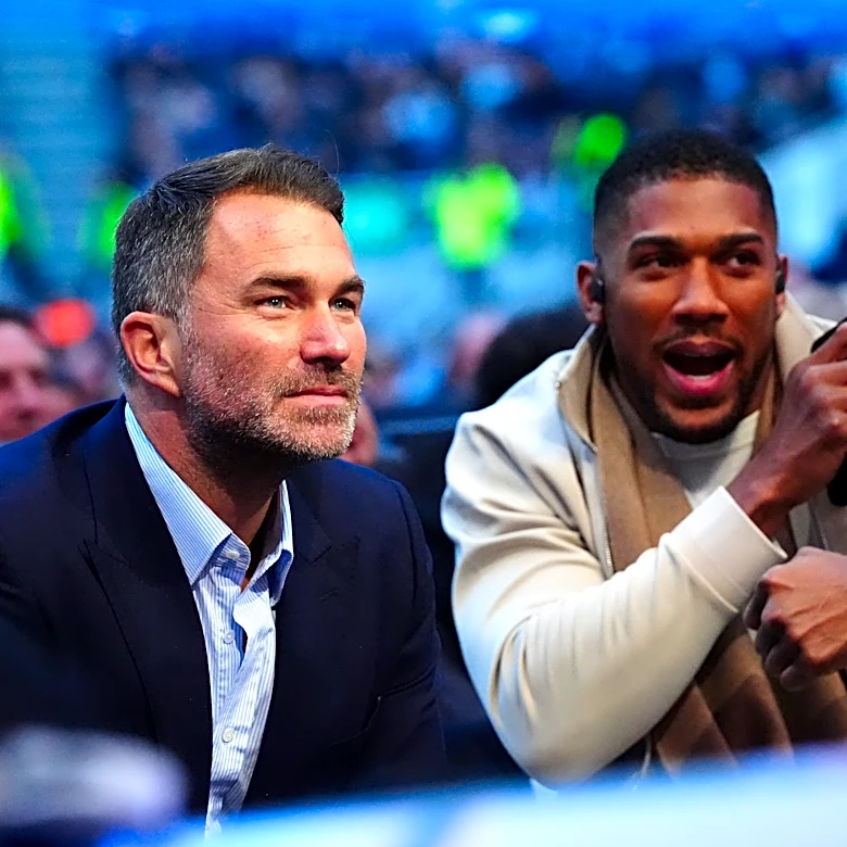 ‘Wherever we’re told’: Eddie Hearn says Turki Alalshikh will choose location for Anthony Joshua vs Tyson Fury