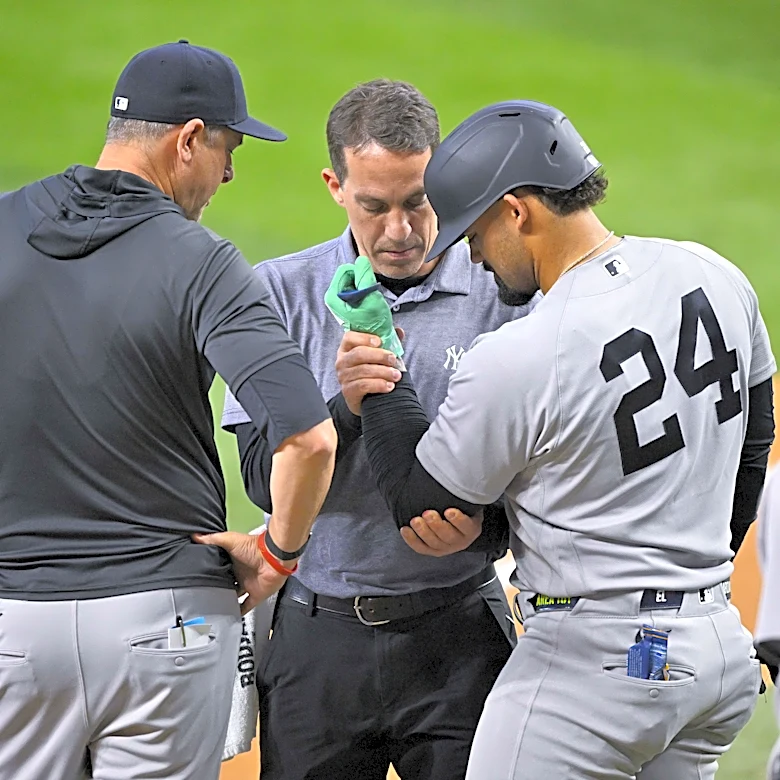 Yankees news: Jasson Domínguez headed for CT scan after getting hit on elbow