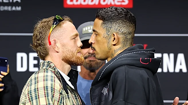 Staredowns! Carlos Prates and Jack Della Maddalena go hard during UFC Perth faceoff