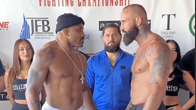 Video: Jacked Yoel Romero stares down Alex Nicholson ahead of Gamebred Bareknuckle MMA