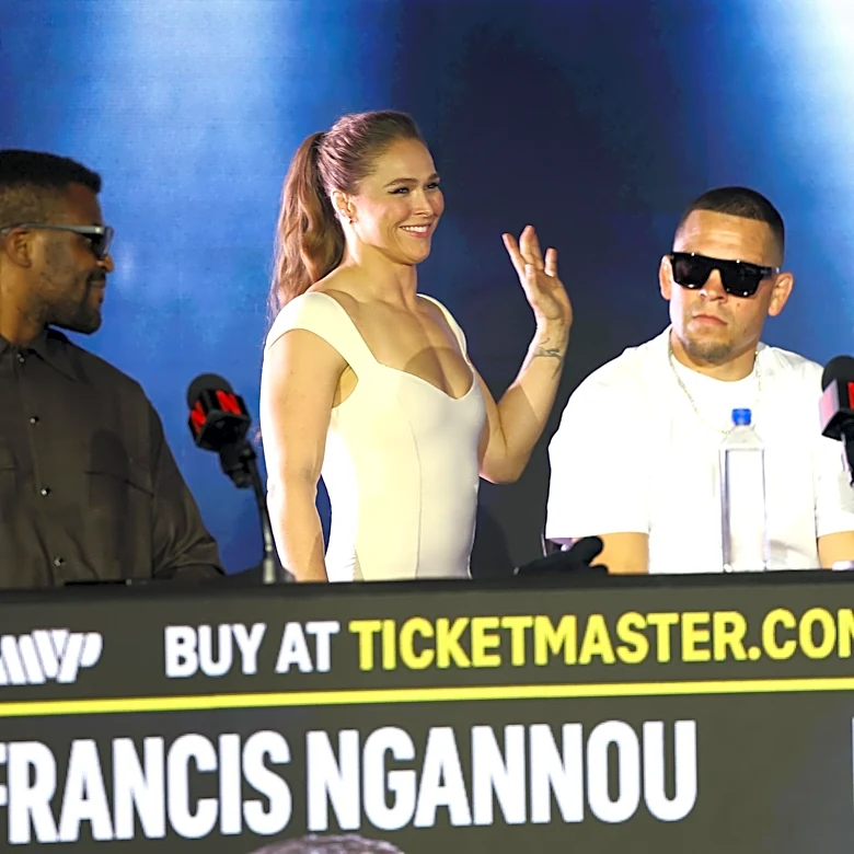 Francis Ngannou makes pick for Rousey vs. Carano, undecided on Diaz vs. Perry