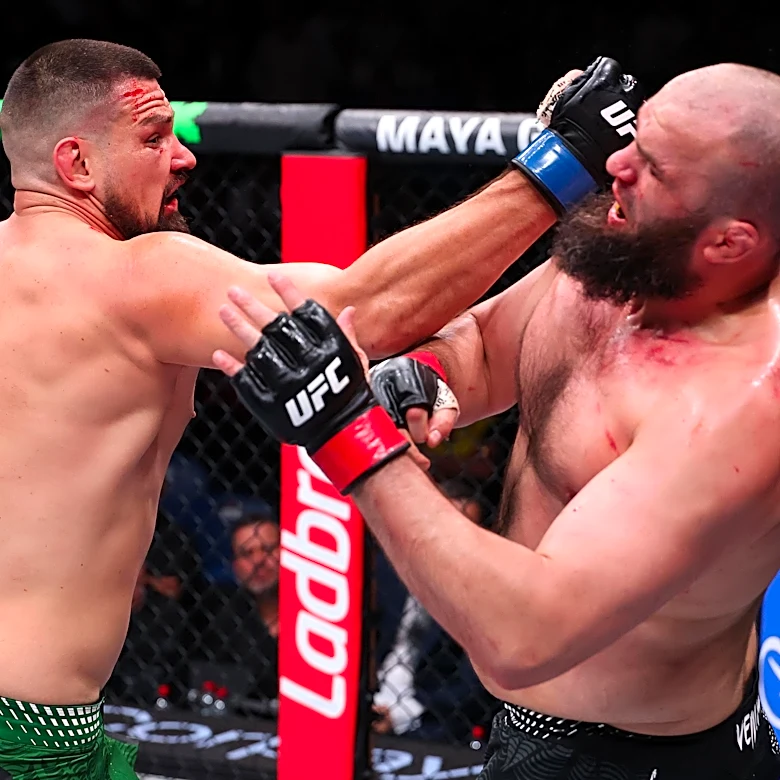 UFC Perth video: Brando Pericic scores brutal knockout over Shamil Gaziev after heavyweight slugfest